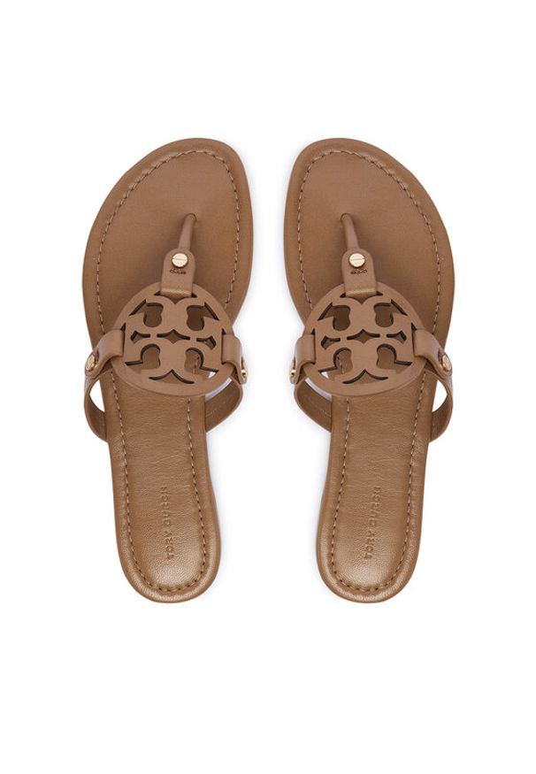 Tory Burch Japonki Miller 151169 Beżowy. Kolor: beżowy. Materiał: skóra