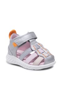 ecco - Sandały ECCO Sp. 1 Lite Infant Sandal 72512151929 Multicolor Concrete. Kolor: srebrny. Materiał: skóra