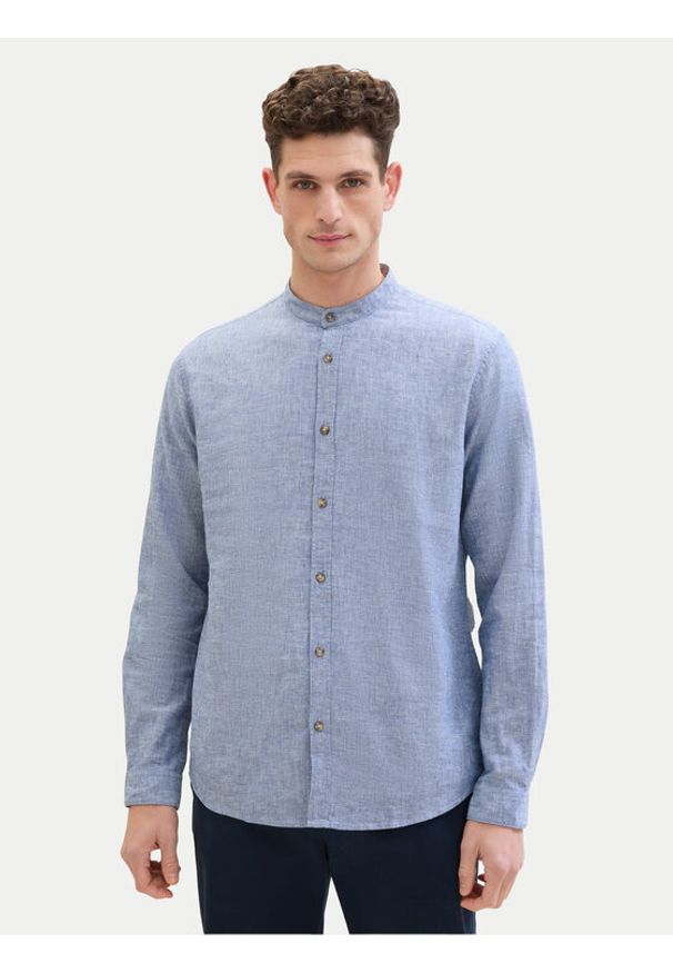 Tom Tailor Koszula 1040140 Niebieski Regular Fit. Kolor: niebieski. Materiał: bawełna