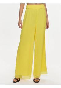 Patrizia Pepe Spodnie materiałowe 2P1584/A061-Y447 Żółty Wide Leg. Kolor: żółty. Materiał: syntetyk
