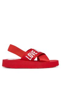 Love Moschino - Sandały LOVE MOSCHINO. Kolor: czerwony