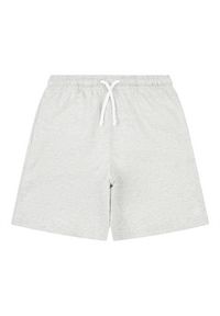 Spodenki dziecięce New Balance LAKB0008AHH – szare. Kolor: szary. Materiał: bawełna. Styl: sportowy