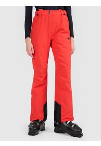 4f - 4F Spodnie narciarskie membrana 5000 damskie - czerwone S. Stan: podwyższony. Kolor: czerwony. Materiał: poliester, materiał. Wzór: gładki. Sezon: zima. Sport: narciarstwo #2