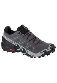 salomon - Buty do biegania Salomon Speedcross 6 M 417380 szare. Zapięcie: sznurówki. Kolor: szary. Materiał: materiał, tkanina, syntetyk, guma. Szerokość cholewki: normalna. Model: Salomon Speedcross #1