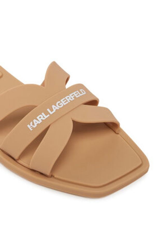 Karl Lagerfeld - KARL LAGERFELD Klapki Jelly IV KL80025 Beżowy. Kolor: beżowy. Materiał: syntetyk