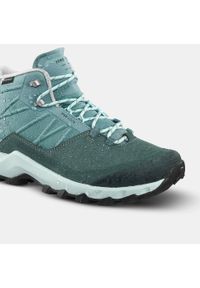 quechua - Buty turystyczne damskie Quechua MH500 Mid wodoodporne. Kolor: zielony. Materiał: kauczuk. Szerokość cholewki: normalna. Styl: sportowy