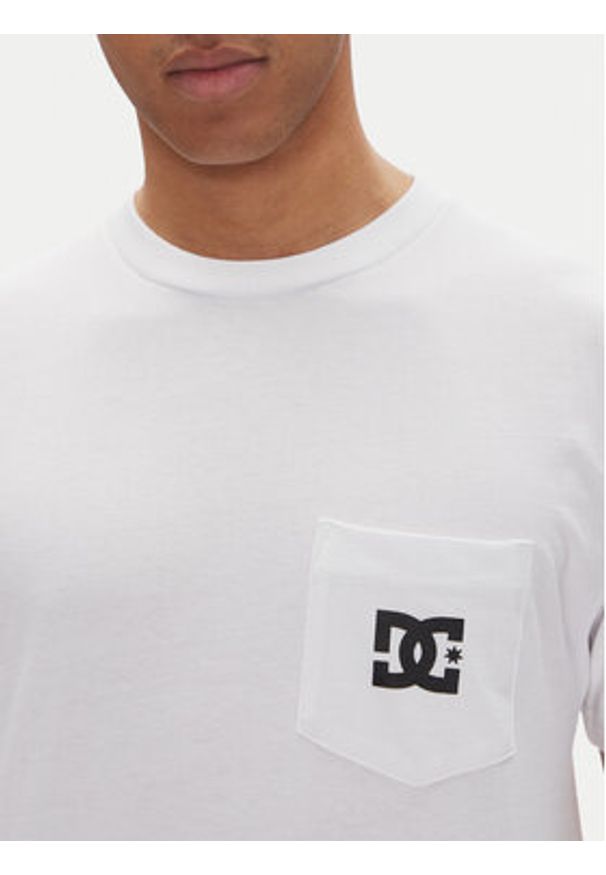 DC Shoes T-Shirt ADYZT05377 Biały Regular Fit. Kolor: biały. Materiał: bawełna