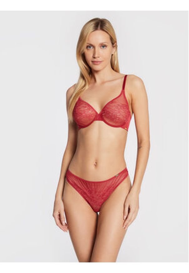 Gossard Stringi Glossies Lace 13006 Różowy. Kolor: różowy. Materiał: syntetyk