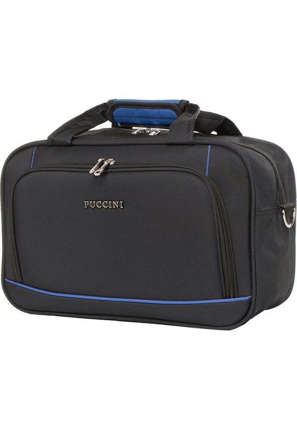 Puccini Torba podróżna podręczna PUCCINI NEW PADWA BM20510 17 Czarno niebieska. Kolor: wielokolorowy, czarny, niebieski