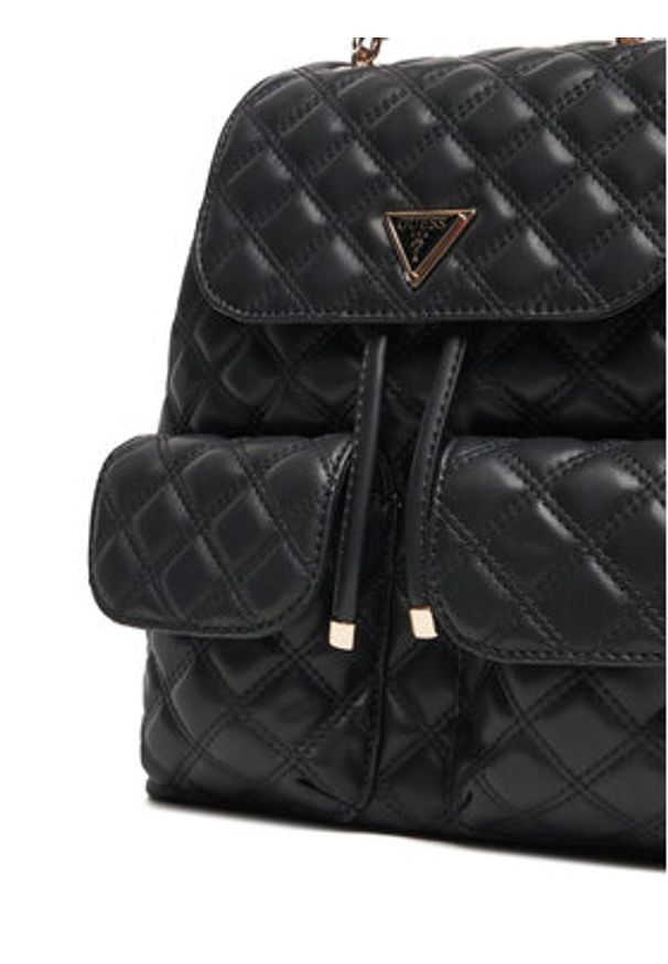 Guess Plecak Giully II HWQG96 73330 Czarny. Kolor: czarny. Materiał: skóra