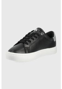 Calvin Klein Jeans buty skórzane YW0YW00629.BDS kolor czarny. Nosek buta: okrągły. Zapięcie: sznurówki. Kolor: czarny. Materiał: skóra #4