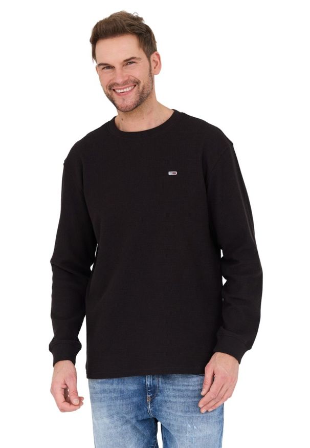 Tommy Jeans - TOMMY JEANS Czarny sweter. Kolor: czarny