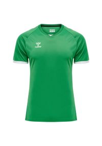 Koszulka Hummel hmlhmlCORE volley. Kolor: biały, wielokolorowy, zielony. Długość rękawa: raglanowy rękaw. Sport: fitness