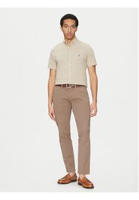 Polo Ralph Lauren Koszula 710798291020 Beżowy Regular Fit. Typ kołnierza: polo. Kolor: beżowy. Materiał: bawełna #5