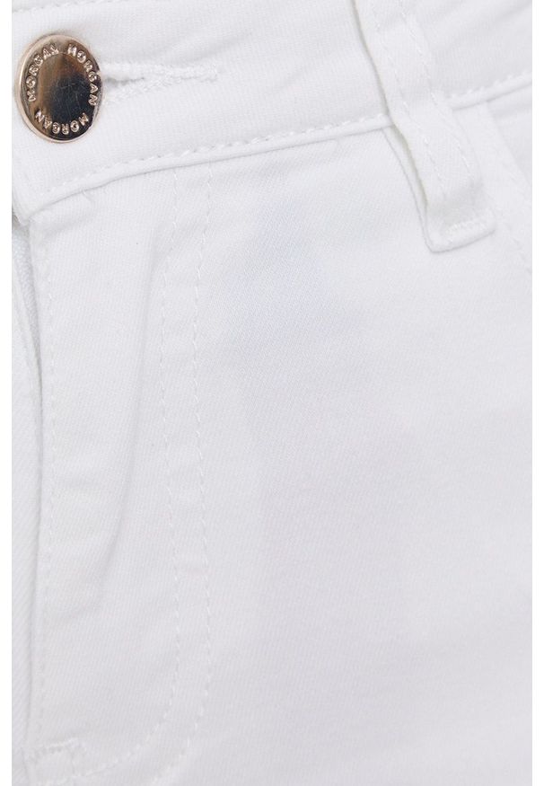 Morgan - Szorty jeansowe. Okazja: na co dzień. Kolor: biały. Materiał: jeans. Wzór: gładki. Styl: casual