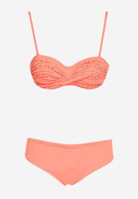 Born2be - Pomarańczowe Bikini Stanik z Cekinami Majtki Typu Figi Vikinies. Kolor: pomarańczowy #2