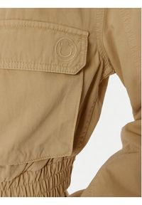 Hugo - HUGO Kurtka przejściowa Adana 50530800 Beżowy Relaxed Fit. Kolor: beżowy. Materiał: bawełna
