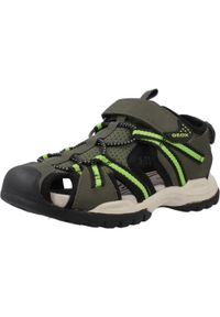 Geox - Sandały GEOX J BOREALIS B. B Zielony. Kolor: zielony. Materiał: syntetyk, tkanina. Sport: turystyka piesza