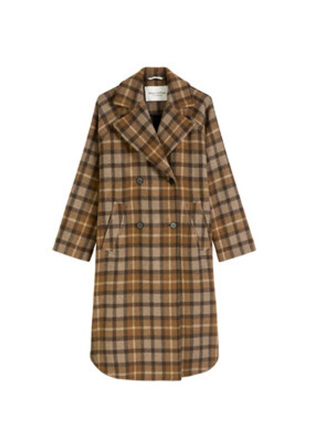 Marc O'Polo Płaszcz wełniany 508 0183 71151 Brązowy Relaxed Fit. Typ kołnierza: polo. Kolor: brązowy. Materiał: wełna