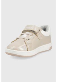 Calvin Klein Jeans sneakersy dziecięce V1A9.80176. kolor beżowy. Nosek buta: okrągły. Zapięcie: rzepy. Kolor: beżowy. Materiał: guma #4