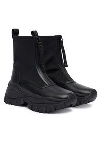 Buffalo Botki Lola Front Zip 1270140 Czarny. Kolor: czarny. Materiał: skóra #6