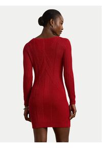 Lauren Ralph Lauren - LAUREN RALPH LAUREN Sukienka dzianinowa 200971346001 Czerwony Slim Fit. Kolor: czerwony. Materiał: bawełna #5