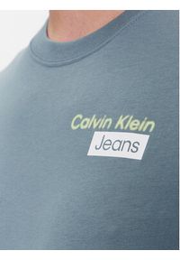 Calvin Klein Jeans T-Shirt Stacked Box Tee J30J324647 Niebieski Slim Fit. Kolor: niebieski. Materiał: bawełna #3