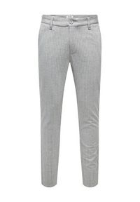 Only & Sons Chinosy Mark 22013727 Szary Slim Fit. Kolor: szary. Materiał: syntetyk #3