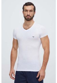 Emporio Armani Underwear - Emporio Armani - T-shirt 110810.CC729. Kolor: biały. Materiał: dzianina