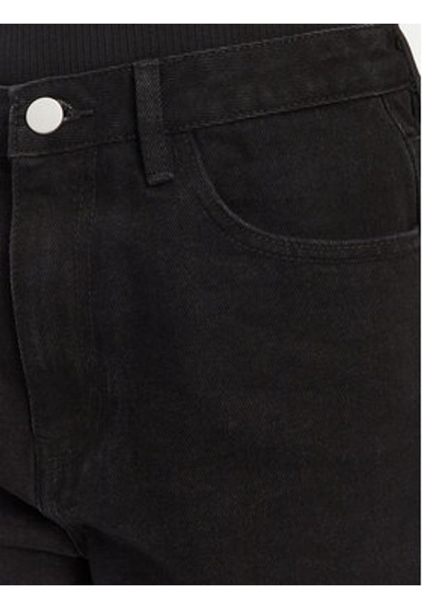 Eleh Szorty jeansowe EL027 Czarny Regular Fit. Kolor: czarny. Materiał: bawełna