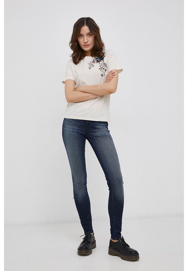 only - Only Jeansy damskie medium waist. Kolor: niebieski