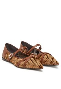 Max Mara Baleriny 2514521332600 Bordowy. Kolor: czerwony. Materiał: skóra #5