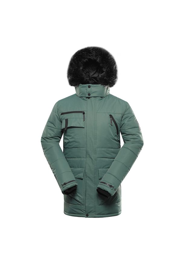 ALPINE PRO - Kurtka męska zimowa wodoodporna Alpine Pro Werd. Kolor: zielony. Sezon: zima. Sport: turystyka piesza