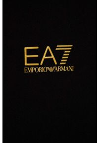 EA7 Emporio Armani bluza bawełniana dziecięca kolor czarny z nadrukiem. Kolor: czarny. Materiał: bawełna. Wzór: nadruk #3
