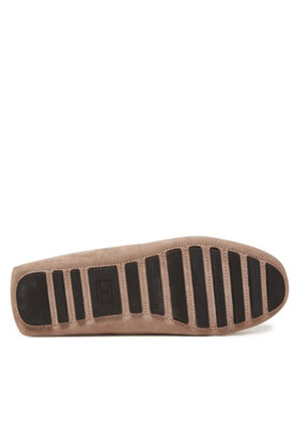 TOMMY HILFIGER - Tommy Hilfiger Mokasyny Hilfiger Folded Suede Driver FM0FM05385 Beżowy. Kolor: beżowy. Materiał: zamsz, skóra