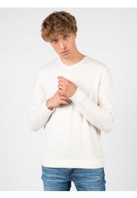 Guess Sweter | M2RR12Z2QA1 | Mężczyzna | Biały. Okazja: na co dzień. Typ kołnierza: dekolt w kształcie V. Kolor: biały. Materiał: nylon, elastan, akryl, poliester. Styl: casual #5