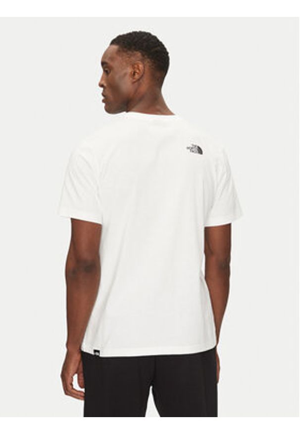 The North Face T-Shirt Fine NF0A8A6M Biały Regular Fit. Kolor: biały. Materiał: bawełna