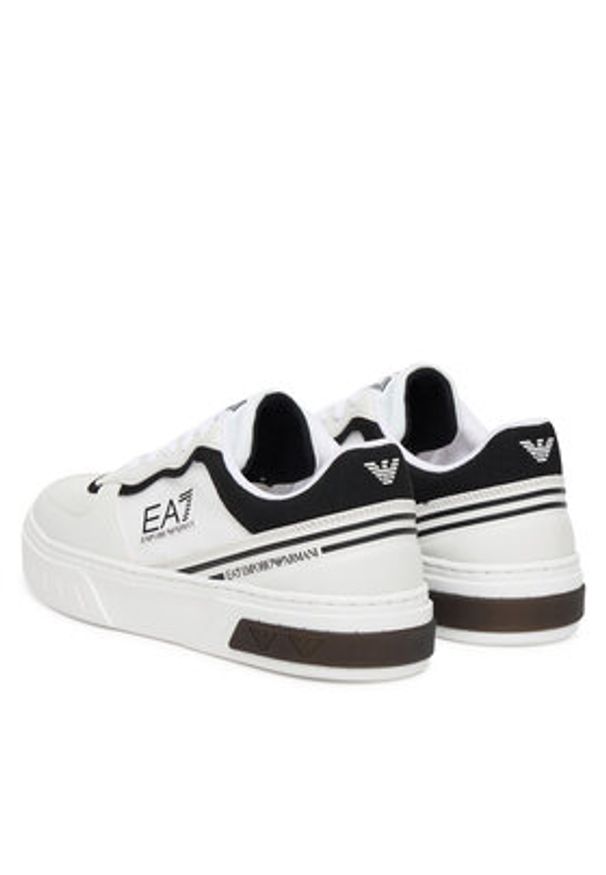 EA7 Emporio Armani Sneakersy 7X000338 AF18614 MZ021 Biały. Kolor: biały. Materiał: skóra