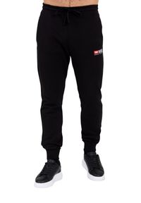 Diesel - DIESEL Czarne męskie spodnie dresowe P-TARY-DIV, Rozmiar XXL. Kolor: czarny. Materiał: dresówka #4