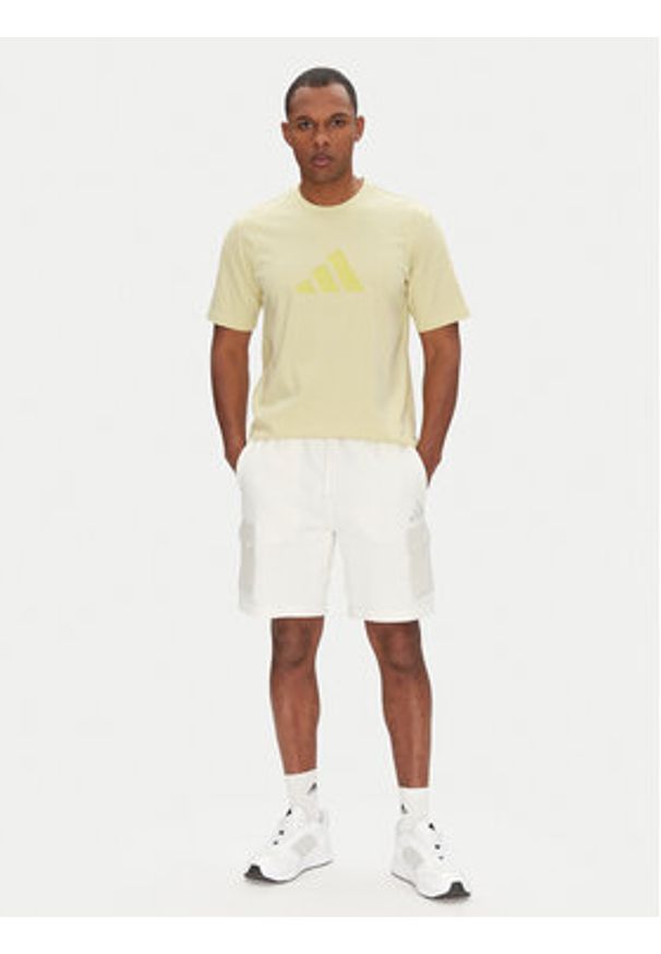 Adidas - adidas T-Shirt Future Icons 3 Bar Logo JD4920 Żółty Regular Fit. Kolor: żółty. Materiał: bawełna
