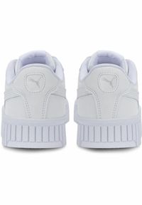 Puma - Buty damskie sportowe platformy do chodzenia PUMA CARINA 2.0. Kolor: biały, wielokolorowy, szary. Materiał: syntetyk, materiał. Sezon: lato. Obcas: na platformie. Sport: turystyka piesza