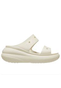 Klapki Crocs Crush Sandal 207670-2Y2 - beżowe. Kolor: beżowy. Materiał: materiał. Sezon: lato. Obcas: na platformie