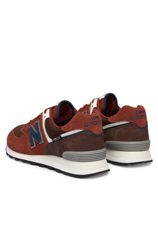 New Balance Sneakersy U5744DM Brązowy. Kolor: brązowy. Materiał: skóra, zamsz