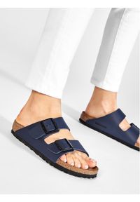 Birkenstock Klapki Arizona 051063 Niebieski. Kolor: niebieski. Materiał: skóra #1