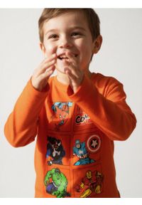 Sinsay - Koszulka z długimi rękawami Marvel - czerwony. Kolor: czerwony. Długość rękawa: długi rękaw. Długość: długie. Wzór: motyw z bajki #1