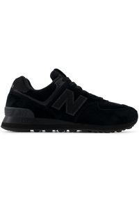 Buty unisex New Balance U574LEA – czarne. Kolor: czarny. Materiał: guma, skóra, syntetyk, materiał. Szerokość cholewki: normalna. Model: New Balance 574 #1