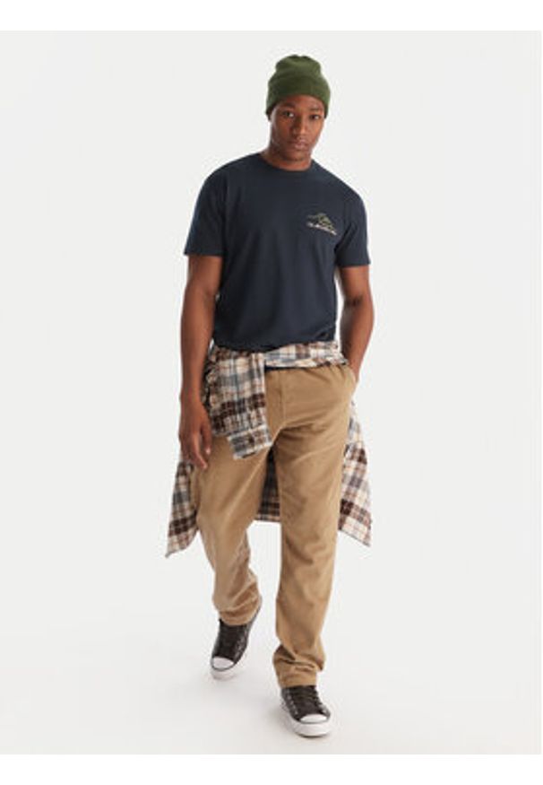 Quiksilver T-Shirt Light Waves SS EQYZT08175 Granatowy Comfort Fit. Kolor: niebieski. Materiał: bawełna