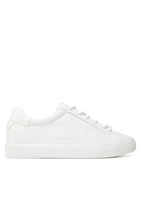 Calvin Klein Sneakersy Vulc Lace Up Mono Pu HW0HW02573 Biały. Kolor: biały. Materiał: skóra