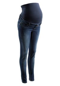Dżinsy ciążowe SKINNY bonprix nocny niebieski denim. Kolekcja: moda ciążowa. Kolor: czarny