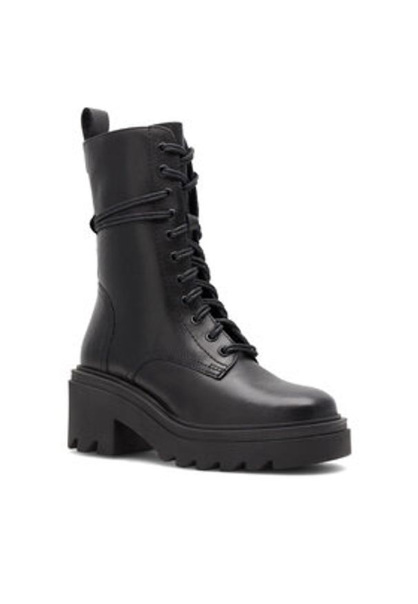 Gino Rossi - GINO ROSSI Trzewiki RST-CIRCLE-01B Czarny. Kolor: czarny. Materiał: skóra